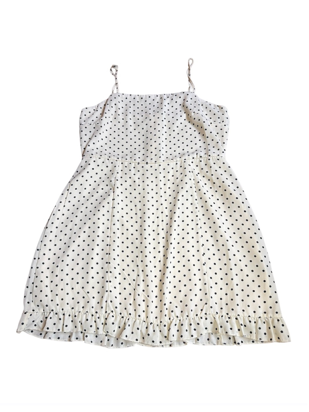 Trixxi White Polka Dot Spaghetti Strap Dress